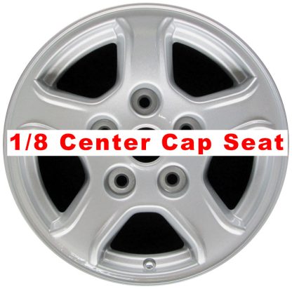 16" x 8" (1/8 Center Cap Seat) 2005-2007 Dodge Dakota Used 5 Spoke Original Alloy Rim 2239A