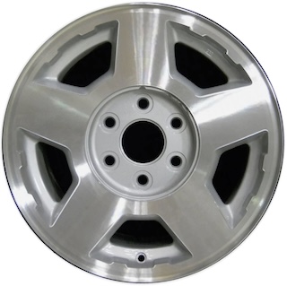 17" x 7.5" 2004-2007 Chevrolet Silverado 1500 - 2004-2007 Chevrolet Silverado - 2004-2006 Chevrolet Suburban 1500 - 2004-2006 Chevrolet Tahoe Used 5 Spoke OEM Alloy Wheel  5196