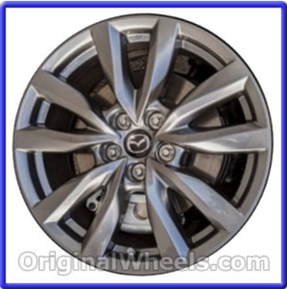 18" x 8" 2016-2023 Mazda CX-9 Used 10 Spoke  OEM Alloy Rim 9965268080, 9965308080 64983A