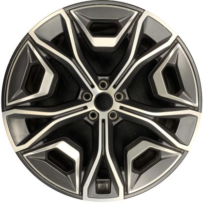 22” x 9.5”  2022-2023 BMW iX (WITHOUT INSERTS) Used 5 Split Spoke Original Alloy Rim  	86623B
