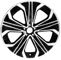 21” x 9.5”  2023-2024 Mercedes EQE Class (EQE 350) — 2023-2024 Mercedes EQE Class (EQE 500)  Used 5 Spoke Original Alloy Rim 85899