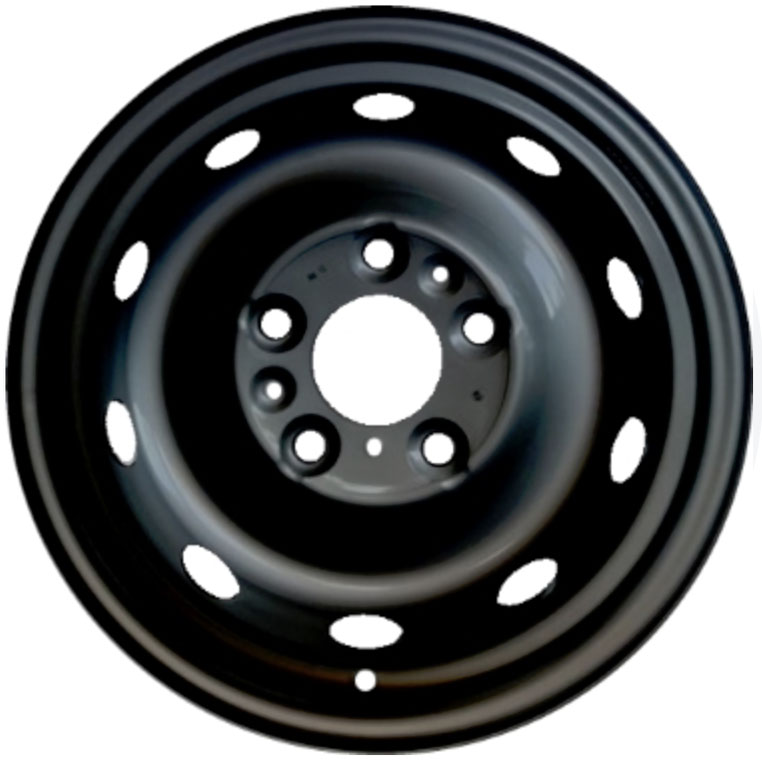 16" x 6" Black 2014-2023 Dodge Promaster 1500 Van - 2014-2023 Dodge Promaster 2500 Van - 2014-2023 Dodge Promaster 3500 Van Used 10 Hole Original  Styled Steel Wheel 2534B