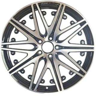 20" x 9.5" Rear 2023 Mercedes Benz C Class  (Note: AMG) OEM: 2064000500, A2064000500 Used 15 Spoke OEM Alloy Wheels 85871 (Please note: Inserts NOT included)